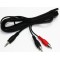 Gembird CCA-458-2.5M audio 3.5mm stereo plug to 2 phono plugs 2.5 meter cable