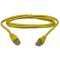 Patch Cord 0.5m, Yellow, PP12-0.5M/Y, Cat.5E, molded strain relief 50u" plugs