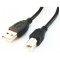 Cable USB, A-plug B-plug, 1.8 m, USB2.0, High quality, Black, gold-plated contacts suitable for USB 2.0 high-speed data transfer. Moulded. Professional series