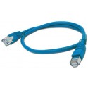 FTP Patch Cord     0.5m, Blue, PP22-0.5M/B, Cat.5E, molded strain relief 50u" plugs