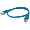 FTP Patch Cord 0.5m, Blue, PP22-0.5M/B, Cat.5E, molded strain relief 50u" plugs