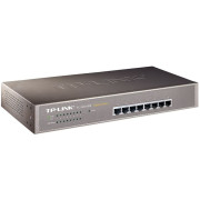 TP-LINK TL-SG1008, 8-port Gigabit Switch, 8 10/100/1000M RJ45 ports, 1U 13-inch rack-mountable steel case