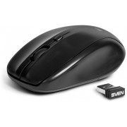 SVEN RX-305 Wireless, Optical Mouse, 2.4GHz, Nano Reciver, 800/1200/1600 dpi, USB, Black