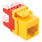 Keystone Jack RJ-45 cat.5E, KJ5-01, 110 Type, Yellow