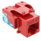 Keystone Jack RJ-45 cat.5E, KJ5-01, 110 Type, Red