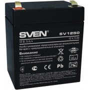 "Baterie UPS 12V/  5AH SVEN, SV-0222005
Номинальное напряжение, В 12. Емкость (при 20 часовом разряде), А*ч 5. Внутреннее сопротивление 18. Саморазряд (при 25гр. С от начальной емкости) за г до 64%. Номинальная рабочая температура 25 °C. Рабочий диапазон