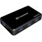 USB 3.0 Hub 4-port Transcend "TS-HUB", Black (+Power Adapter 12V, 1.5A)USB-to-USB Data Link For Direct Data Transferring Between PCs3 ports (USB Type A) for USB hub function1 port (USB mini B) for data transfer function