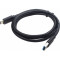 Cable Type-C / USB3.0, AM/CM, 1.8 m, Cablexpert, Black, CCP-USB3-AMCM-6- http://cablexpert.com/item.aspx?id=8649