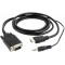 "Cable HDMI to VGA+3.5mm jack 1.8m Cablexpert male-male, V1.4, Black, A-HDMI-VGA-03-6 - http://cablexpert.com/item.aspx?id=9802"