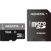 .16GB MicroSD (Class 10) UHS-I (U1) +SD adapter, ADATA Premier "AUSDH16GUICL10-RA1" (R/W:50/10MB/s)
