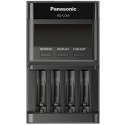 "Panasonic  ""Smart charge"" Charger 4-pos AA/AAA, BQ-CC65, with LCD
-  
  https://panasonic.ru/products/battery/eneloop/enchargers/BQ-CC65"