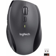 Logitech Wireless Mouse M705, Laser Mouse for Notebooks, Hyper-fast scrolling, Nano receiver, Dark-Grey/Silver, Retail