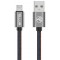 Cablu de date Tellur Denim Micro-USB, 1m, albastru