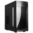 Case Miditower mATX HPC D-06 Shiny Black, 500W, 12cm fan, 24 pin, 2xSATA cables, 2xUSB 2.0 & Audio (carcasa/корпус)