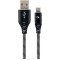 "Blister Type-C/USB2.0, AM/CM, 1.0 m, Cablexpert Cotton Braided Black/White, CC-USB2B-AMCM-1M-BW - https://gembird.nl/item.aspx?id=10597"