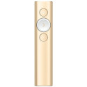 "Presenter Logitech Spotlight, 3 buttons, Range: 30m, Bluetooth/2.4 Ghz, 85 mAh, Gold
.