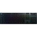 Wireless Gaming Keyboard Logitech G915, Mechanical, Ultra thin, GL Tactile, G-Keys, RGB, BT+2.4Ghz