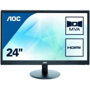 Monitor 23.6" AOC MVA LED M2470SWH Black (5ms, 20M:1, 250cd, 1920x1080, 178°/178°, VGA, 2xHDMI, Speakers 2 x 2W, Audio Line-out, VESA)