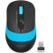 Wireless Mouse A4Tech FG10, Optical, 1000-2000 dpi, 4 buttons, Ambidextrous, 1xAA, Black/Blue, USB