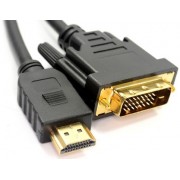 Cable HDMI-DVI - 1.5m - Brackton "Basic" DHD-SKB-0150.B, 1.5m, DVI-D cable 24+1 to HDMI 19 pin, m/m, double-shielded 1080i, pastic plug, golden contacts