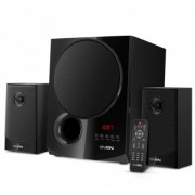 SVEN MS-2080 Black, 2.1 / 40W + 2x15W RMS, Bluetooth, FM-tuner, USB & SD card Input, Digital LED display, built-in clock, set the switch-off time, remote control, all wooden