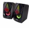 Speakers 2.0 Esperanza Boogie EGS102, 5W (2 x 2.5W), LED Rainbow lighting, Volume control, built in amplifier, Power supply: 5V, They require: USB and mini-jack 3.5mm headphone output, Cable length: 1.2m, Weight: 450g