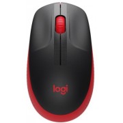 "Wireless Mouse Logitech M190 Full-size, Optical, 1000 dpi, 3 buttons, Ambidextrous, Red
. "