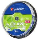 Verbatim DataLifePlus CD-RW SERL 700MB 12X SCRATCH RESISTANT SURFACE  - Jewel Case 10pcs.