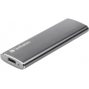 M.2 External SSD 120GB Verbatim Vx500 USB 3.1 Gen 2, Sequential Read/Write: up to 500/430 MB/s, Windows®, Mac, PS4 and Xbox One compatible, Light, Portable, Durable, Ultra-compact aluminum housing, Low power consumption