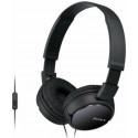 Headphones SONY MDR-ZX110AP, Mic on cable,  4pin 3.5mm jack L-shaped, Cable: 1.2m, Black