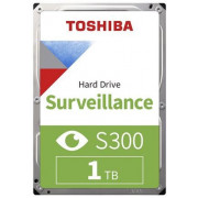 3.5" HDD 1.0TB  Toshiba HDWV110UZSVA  S300,  Surveillance, CMR Drive, 24x7, 5700rpm, 64MB, SATAIII
