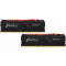 16GB DDR4-3733MHz Kingston FURY Beast RGB (Kit of 2x8GB) (KF437C19BBAK2/16), CL19, 1.35V, Black