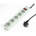 Gembird Surge Protector SPG3-B-6C, 5 Sockets, 1.8m, up to 250V AC, 16 A, safety class IP20, Grey