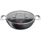Stewpan Tefal G2557172, D26 cm with tempered glass, for Induction sove, Unlimited, black