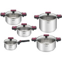 Pot Set Tefal G723SA74, Set,  5 pcs, pots  D22cm/6.1L,   D24cm/5L,  D20cm/2.9L,   D18cm/2L, laddle D16cm/1.5L, Stainless steel