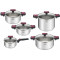 Pot Set Tefal G723SA74, Set, 5 pcs, pots D22cm/6.1L, D24cm/5L, D20cm/2.9L, D18cm/2L, laddle D16cm/1.5L, Stainless steel