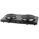 Cooker Mini VITEK VT-3704, 2500W, (1500W and 1000W)electric, 2hobs 185mm and 155mm, safety shutdown .black