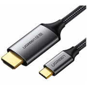 UGREEN USB-C to HDMI Male to Male Cable Aluminum Shell 1.5m, Gray Black