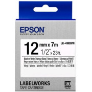 Tape Cartridge EPSON LK-4WBVN; 12mm/7m Vinyl, Black/White, C53S654041