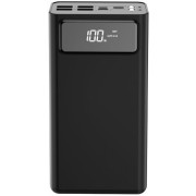 Power Bank XO 50000 mAh with digital display, PR125 Black (3input 4 output)