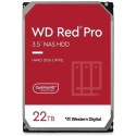 3.5" HDD 22.0TB-SATA-512MB Western Digital  Red Pro (WD221KFGX), NAS, CMR