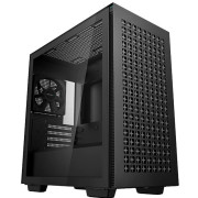 Case mATX Deepcool CH370, w/o PSU, 1x120mm, Tempered Glass, 2xUSB3.0, VGA&Headset holder, Black