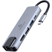 Docking Station Gembird A-CM-COMBO5-04, USB 3.1, USB 2.0, HDMI, LAN, PD 87W, Metal housing