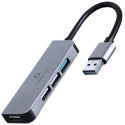 USB  3.0 Hub 4-port: 3*USB2.0/1*USB3.1, Gembird UHB-CM-U3P1U2P3-01, Silver