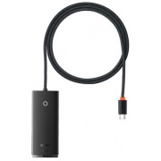 HUB USB Baseus Lite USB Type-C to 4xUSB 3.0, 1m, Black  WKQX030401