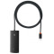 HUB USB Baseus Lite USB Type-C to 4xUSB 3.0, 1m, Black WKQX030401