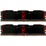 16GB (Kit of 2*8GB) DDR4-3200 GOODRAM IRDM X DDR4 (Dual Channel Kit), PC25600, CL16, Latency 16-20-20, 1.35V, 1024x8, Aluminium BLACK heatsink