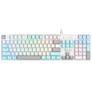 Gaming Keyboard Bloody S510R, Mechanical, BLMS Switch Red, Double-Shot Keycaps, White, USB