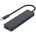 USB  3.0 Hub 4-port Output: 1*USB3.0; 3*USB2.0, Gembird UHB-U3P4-01, Silver