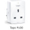 Socket TP-LINK Tapo P100 (1Pack), 220–240V, 2300Wt, 10A, Smart Mini Plug, Wifi, Remote Access, Scheduling, Away Mode, Voice Control (The Google Assistant, Amazon Alexa)